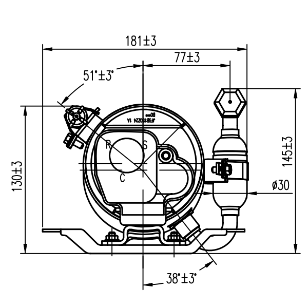 Horizontal rotary dc compressor