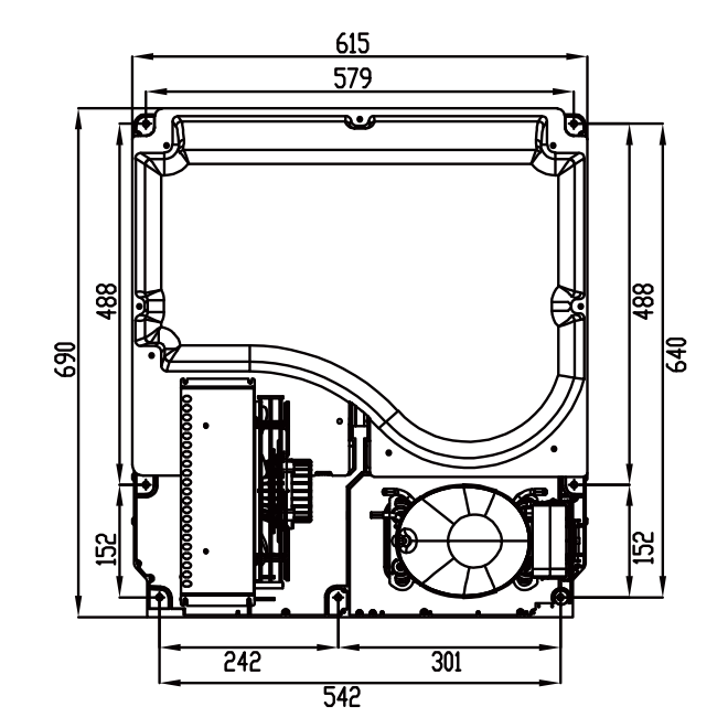 Top mount refrigeration unit Glen refrigeration